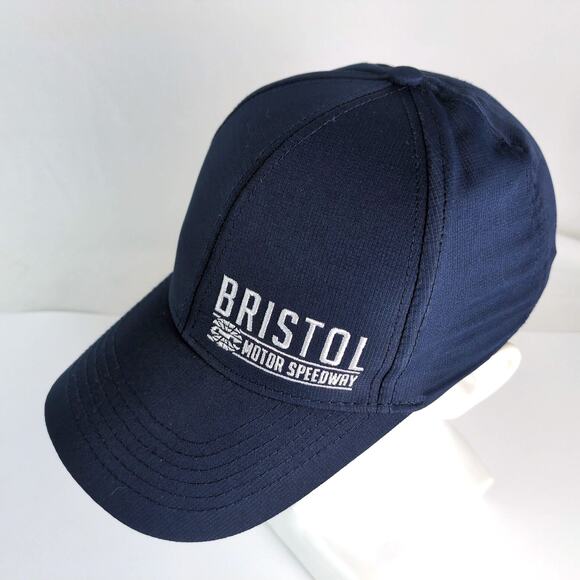 Bristol Motor Speedway "Staff" Navy Blue Baseball Hat Ball Cap Racing TN Nascar - Picture 1 of 7